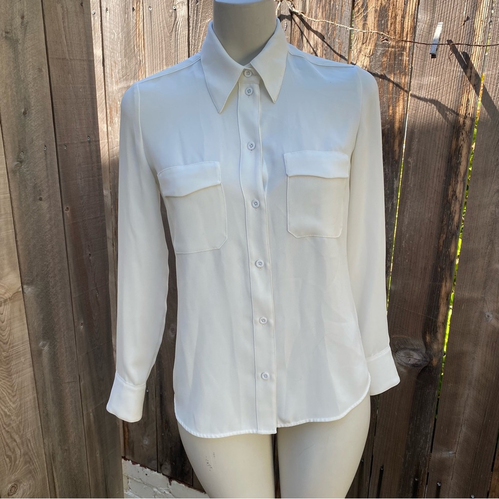 Babaton cream white button -Down Utility Shirt - image 1